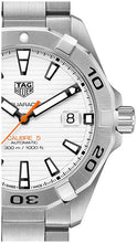 Load image into Gallery viewer, Tag Heuer Aquaracer Automatic White Dial Silver Steel Strap Watch for Men - WBD2111.BA0928