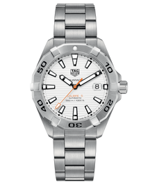 Tag Heuer Aquaracer Automatic White Dial Silver Steel Strap Watch for Men - WBD2111.BA0928