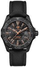 Load image into Gallery viewer, Tag Heuer Aquaracer Calibre 5 Black NATO Strap Carbon Dial Watch for Men - WBD218A.FC6445