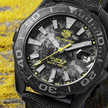 Load image into Gallery viewer, Tag Heuer Aquaracer Calibre 5 Black NATO Strap Carbon Dial Watch for Men - WBD218B.FC6446