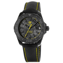 Load image into Gallery viewer, Tag Heuer Aquaracer Calibre 5 Black NATO Strap Carbon Dial Watch for Men - WBD218B.FC6446