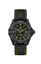Load image into Gallery viewer, Tag Heuer Aquaracer Calibre 5 Black NATO Strap Carbon Dial Watch for Men - WBD218B.FC6446