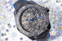 Load image into Gallery viewer, Tag Heuer Aquaracer Calibre 5 Black Nylon Strap Carbon Dial Watch for Men -  WBD218C.FC6447