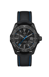 Tag Heuer Aquaracer Calibre 5 Black Nylon Strap Carbon Dial Watch for Men -  WBD218C.FC6447