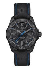 Load image into Gallery viewer, Tag Heuer Aquaracer Calibre 5 Black Nylon Strap Carbon Dial Watch for Men -  WBD218C.FC6447
