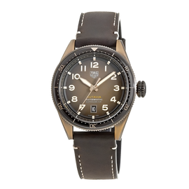 Tag Heuer Autavia Brown Dial Brown Leather Strap Watch for Men - WBE5191.FC8276