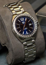 Load image into Gallery viewer, Tag Heuer Formula 1 Quartz Diamonds Blue Dial Silver Steel Strap Watch for Women - WBJ1316.BA0666
