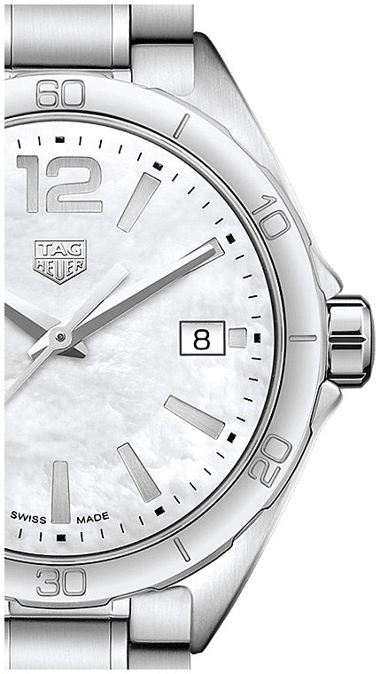 Tag Heuer Formula 1 Mother of Pearl White Dial Silver Steel Strap Watch for Women - WBJ1318.BA0666