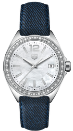 Tag Heuer Formula 1 Quartz Diamonds Mother of Pearl Dial Blue Leather Strap Watch for Women - WBJ131A.FC8251