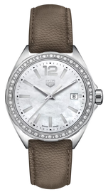 Tag Heuer Formula 1 Quartz Mother of Pearl Dial Brown Leather Strap Watch for Women - WBJ131A.FC8255