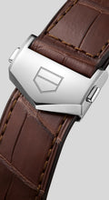 Load image into Gallery viewer, Tag Heuer Carrera Day Date Silver Dial Brown Leather Strap Watch for Men - WBN2011.FC6484