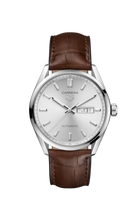 Load image into Gallery viewer, Tag Heuer Carrera Day Date Silver Dial Brown Leather Strap Watch for Men - WBN2011.FC6484