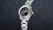 Load image into Gallery viewer, Tag Heuer Aquaracer Professional 200 Quartz Black Dial Silver Steel Strap Watch for Women - WBP1410.BA0622