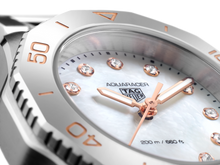 Load image into Gallery viewer, Tag Heuer Aquaracer Professional 200 Quartz Diamonds White Dial Silver Steel Strap Watch for Women - WBP1450.BA0622