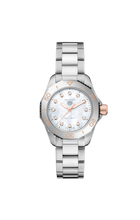 Load image into Gallery viewer, Tag Heuer Aquaracer Professional 200 Quartz Diamonds White Dial Silver Steel Strap Watch for Women - WBP1450.BA0622