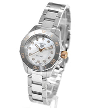 Load image into Gallery viewer, Tag Heuer Aquaracer Professional 200 Quartz Diamonds White Dial Silver Steel Strap Watch for Women - WBP1450.BA0622