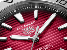 Load image into Gallery viewer, Tag Heuer Aquaracer Professional 200 Automatic Red Dial Silver Steel Strap Watch for Men - WBP2114.BA0627