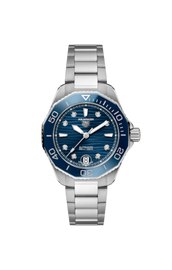 Tag Heuer Aquaracer Professional 300 Automatic Diamonds Blue Dial Silver Steel Strap Watch for Women - WBP231B.BA0618