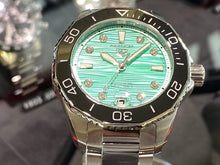 Load image into Gallery viewer, Tag Heuer Aquaracer Professional 300 Automatic Diamonds Green Dial Silver Steel Strap Watch for Women - WBP231K.BA0618