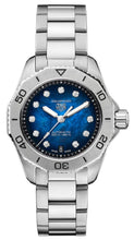 Load image into Gallery viewer, Tag Heuer Aquaracer Professional 200 Automatic Diamond Blue Dial Silver Steel Strap Watch for Women - WBP2411.BA0622