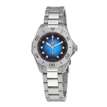 Load image into Gallery viewer, Tag Heuer Aquaracer Professional 200 Automatic Diamond Blue Dial Silver Steel Strap Watch for Women - WBP2411.BA0622