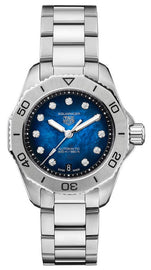 Tag Heuer Aquaracer Professional 200 Automatic Diamond Blue Dial Silver Steel Strap Watch for Women - WBP2411.BA0622