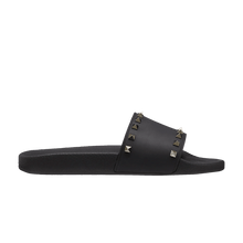 Load image into Gallery viewer, Valentino Rockstud Slides Black Rubber