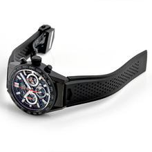 Load image into Gallery viewer, Tag Heuer Carrera Automatic Chronograph Black Dial Black Rubber Strap Watch for Men - CBG2A90.FT6173
