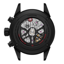 Load image into Gallery viewer, Tag Heuer Carrera Automatic Chronograph Black Dial Black Rubber Strap Watch for Men - CBG2A90.FT6173