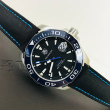 Load image into Gallery viewer, Tag Heuer Aquaracer Calibre 5 Automatic Black Dial Black Nylon Strap Watch for Men - WAY211B.FC6363