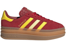 Load image into Gallery viewer, adidas Gazelle Bold Team Victory Red Yellow Gold Metallic (GS)