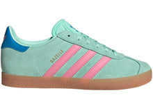 Load image into Gallery viewer, adidas Gazelle Clear Mint Bliss Pink Bright Blue (GS)