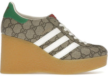 Load image into Gallery viewer, adidas x Gucci Gazelle Wedge Beige GG Monogram (Women's)