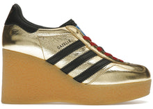 Load image into Gallery viewer, adidas x Gucci Gazelle Wedge Gold Metallic Black (Women's)