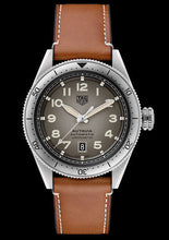 Load image into Gallery viewer, Tag Heuer Autavia Isograph Grey Dial Calfskin Brown Leather Strap Watch for Men - WBE5111.FC8267