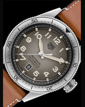 Load image into Gallery viewer, Tag Heuer Autavia Isograph Grey Dial Calfskin Brown Leather Strap Watch for Men - WBE5111.FC8267