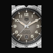 Load image into Gallery viewer, Tag Heuer Autavia Isograph Grey Dial Calfskin Brown Leather Strap Watch for Men - WBE5111.FC8267