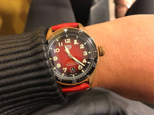 Load image into Gallery viewer, Tag Heuer Autavia Calibre 5 Chinese New Year Maroon Dial Maroon Leather Strap Watch for Men - WBE5193.FC8300