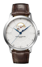 Load image into Gallery viewer, Baume &amp; Mercier Classima Automatic Silver Dial Brown Leather Strap Mens Watch M0A10524