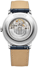 Load image into Gallery viewer, Baume &amp; Mercier Classima Automatic Silver-Tone Dial Blue Leather Strap Date Mens Watch MOA10333