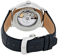 Load image into Gallery viewer, Baume &amp; Mercier Classima Automatic Silver-Tone Dial Blue Leather Strap Date Mens Watch MOA10333