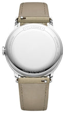 Load image into Gallery viewer, Baume &amp; Mercier Classima Automatic Stainless Steel Gray Dial Beige Textile Strap Date Mens Watch M0A10695
