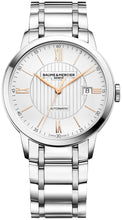 Load image into Gallery viewer, Baume &amp; Mercier Classima Automatic Stainless Steel Silver-Tone Dial Date Mens Watch MOA10374