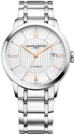 Baume & Mercier Classima Automatic Stainless Steel Silver-Tone Dial Date Mens Watch MOA10374