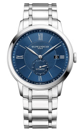 Baume & Mercier Classima Stainless Steel Automatic Blue Dial Date Mens Watch M0A10481