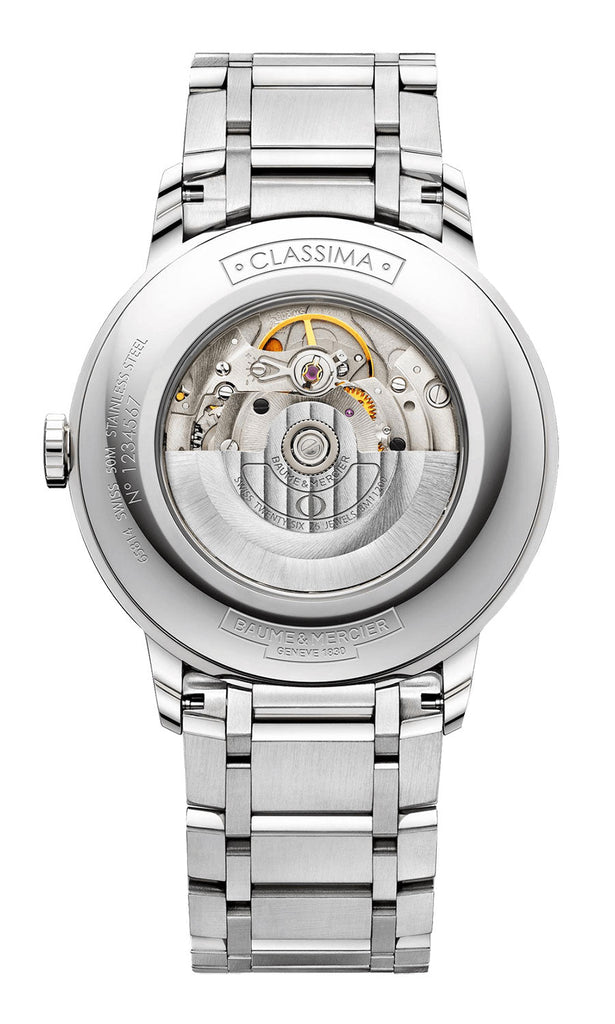 Baume & Mercier Classima Stainless Steel Automatic Silver Dial Date Mens Watch M0A10334