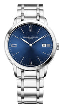 Load image into Gallery viewer, Baume &amp; Mercier Classima Stainless Steel Blue Dial Date Quartz Mens Watch M0A10382