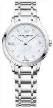 Load image into Gallery viewer, Baume &amp; Mercier Classima Stainless Steel Mother-of-Pearl Dial Diamonds Date Quartz Womens Watch MOA10326