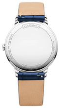 Load image into Gallery viewer, Baume &amp; Mercier Classima White Dial Blue Leather Strap Date Quartz Womens Watch M0A10355