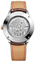 Load image into Gallery viewer, Baume &amp; Mercier Clifton Baumatic COSC Automatic Stainless Steel &amp; Rose Gold White Dial Brown Leather Strap Date Mens Watch M0A10519